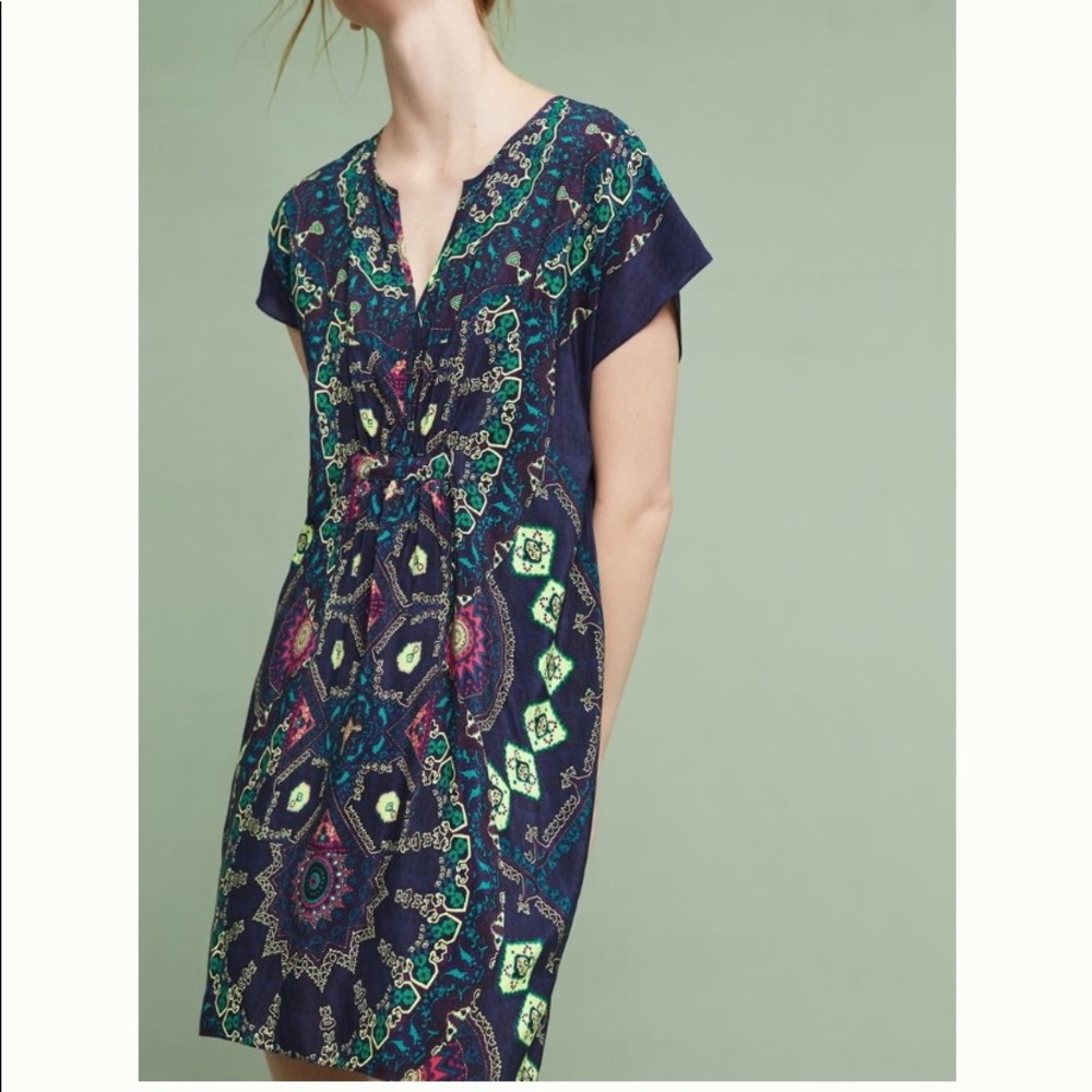 Beautiful silk dress by Maeve for Anthropologie.